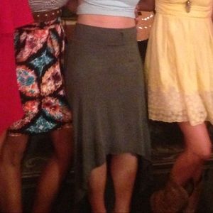 High low grey maxi skirt